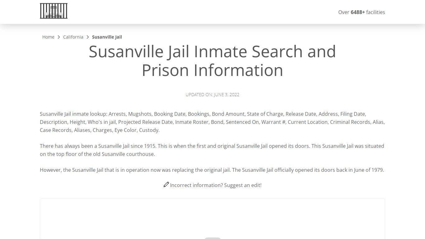 Susanville Jail Inmate Search, Visitation, Phone no ...